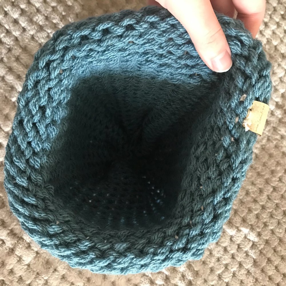 Raw Edge Beanie [Teal] - Picture 4 of 5